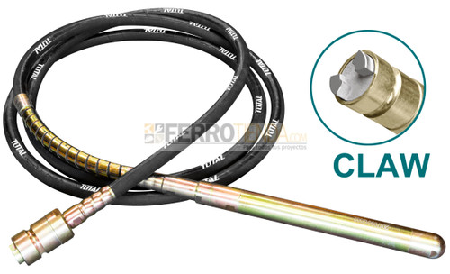 Fleje 6 metros TOTAL p/moto vibrador de concreto tipo garra