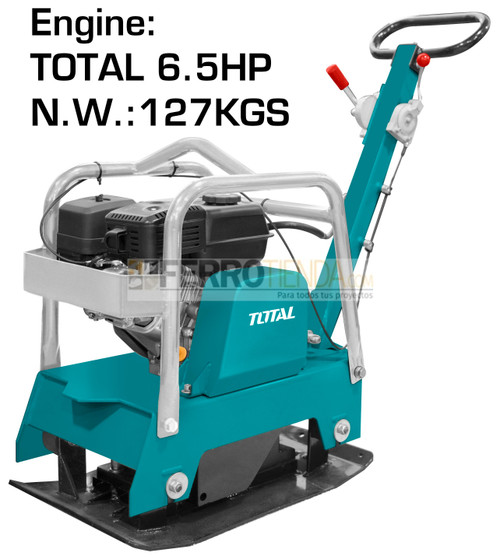 Compactadora a gasolina TOTAL6.5 HP reversible
