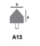 PUNTAS MONTADAS   A13 1.1/8" X 1.1/8" - 28.6 X 28.6mm   EN OXIDO DE ALUMINIO ROSADO