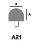 PUNTAS MONTADAS   A21 1" X 1" - 25.4 X 25.4   EN OXIDO DE ALUMINIO ROSADO