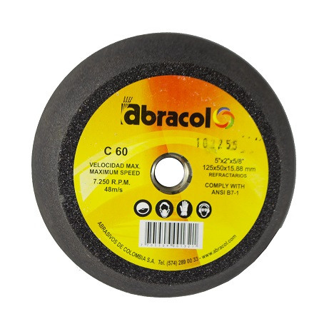 COPAS TIPO 11    5" X 2" X 5/8" - 125 X 50 X 15.88mm C-24  EN CARBURO DE SILICIO NEGRO( C )