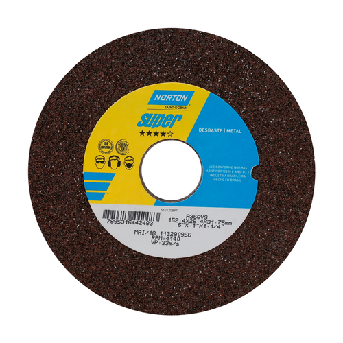 PIEDRA ESMERIL NORTON RVS-QVS  152.4X19X31.75MM 6X3/4" A36  COD.66243464650