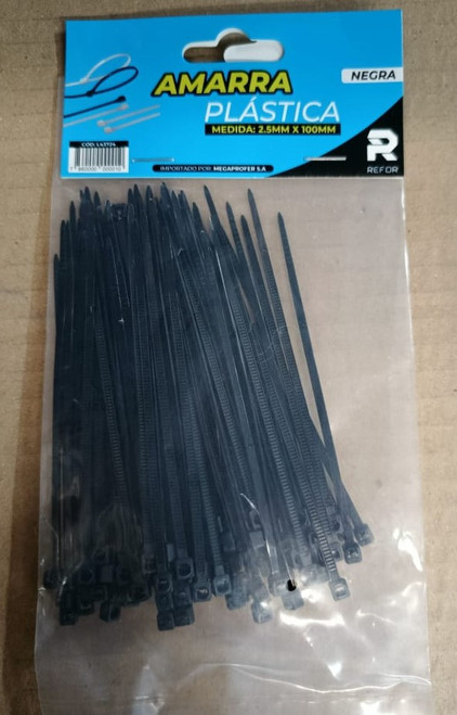 AMARRAS  REFOR  NEGRA 100 UNIDADES