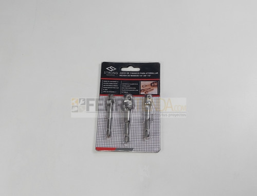 Juego de 3 pz adapatador para taladro 