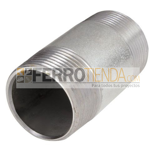 Neplos galvanizados de  4 pulgadas