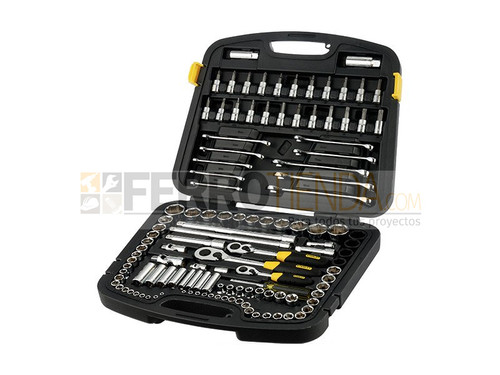 Juego de herramientas mecánicas, dados 120 piezas Stanley