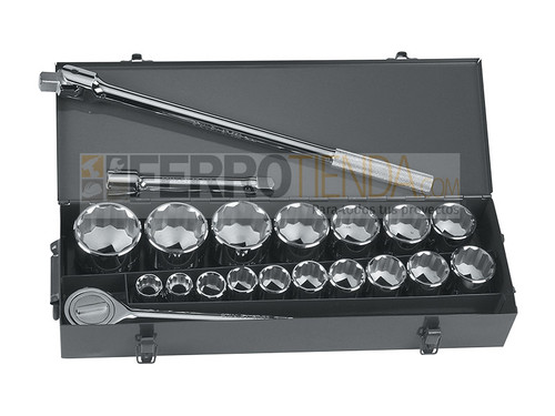 Juego de dados 3/4" - 21 Piezas - Métrico