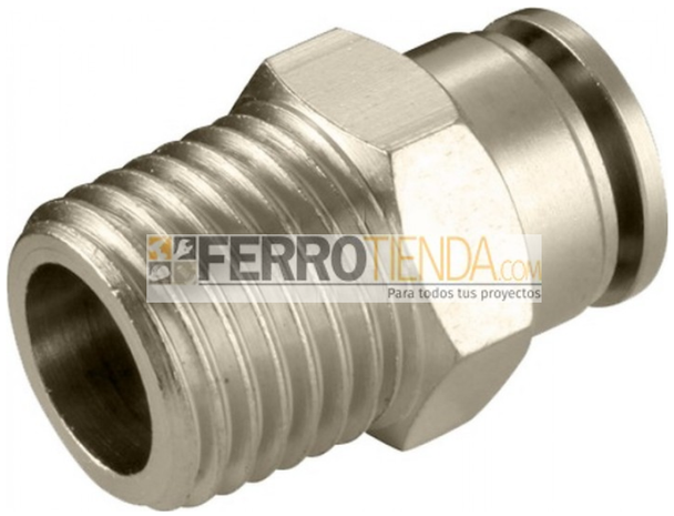 CONECTOR RECTO RÁPIDO BRONCE