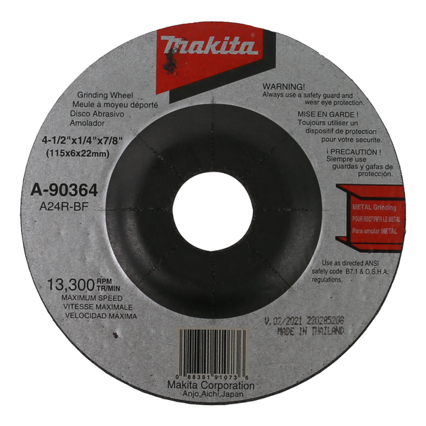 DISCO DESBASTE «MAKITA» A90364 4-1/2X1/4X7/8″