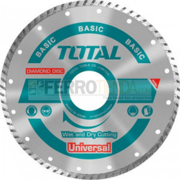 Disco Diamantado turbo TOTAL 7''x7/8'' camada 7.5mm