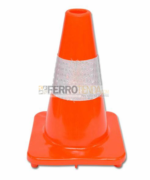 CONO DE SEGURIDAD PVC 1 CINTA REFLECTIVA-YTZ-30cm