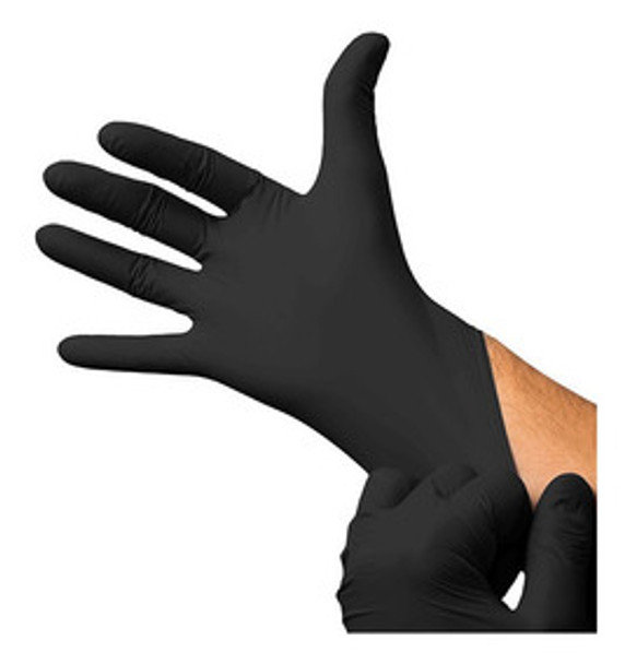 GUANTE MASTER EXAMINACION NITRILO NEGRO CX100U M