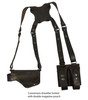 ambidextrous leather shoulder holster with magazine pouch