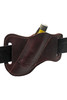 Burgundy Leather Horizontal Canted Knife Sheath