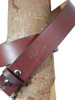 burgundy leather belt