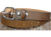 brown leather belt