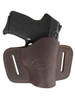 Brown Leather Quick Slide Holster for .380 Ultra Compact 9mm .40 .45 Pistols with LASER