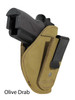 olive drab leather tuckable holster