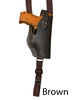 brown leather shoulder holster