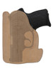 Natural Tan Leather Ambidextrous Pocket Holster for Mini/Pocket .22 .25 .380 .32 Pistols