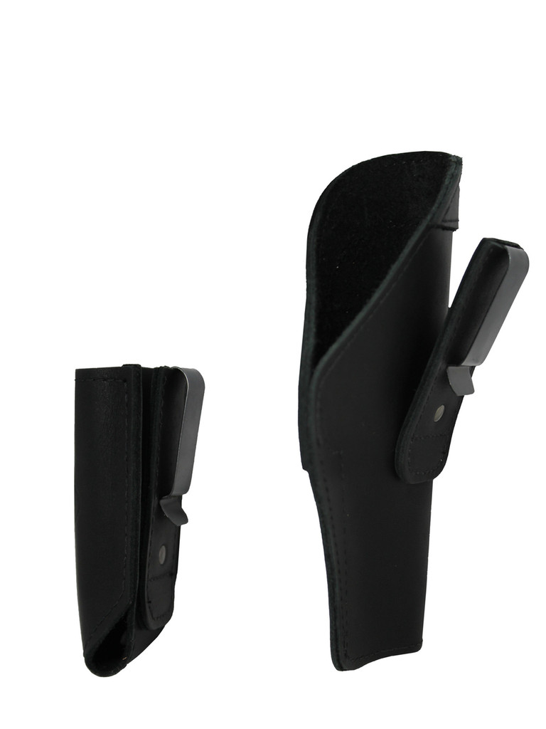 black leather concealment holster