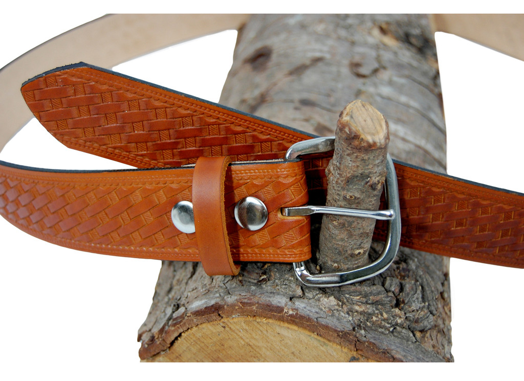 saddle tan leather belt