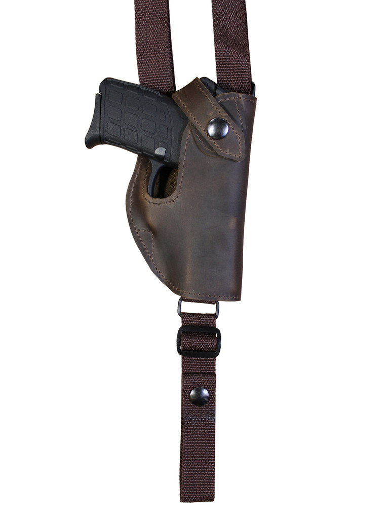 Leather Vertical Shoulder Holster for 380 Ultra Compact 9mm 40 45