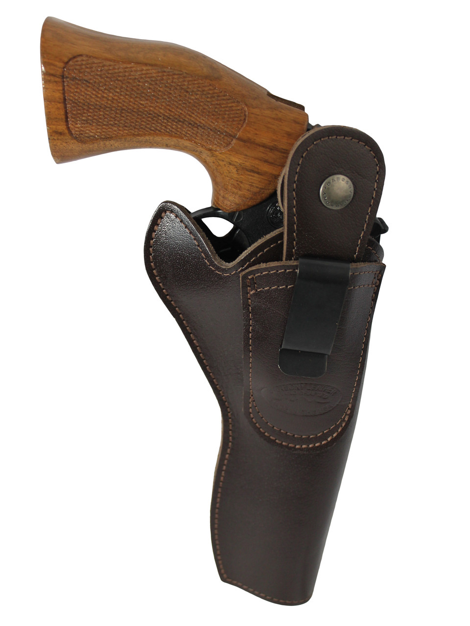 Left hand draw belt clip holster