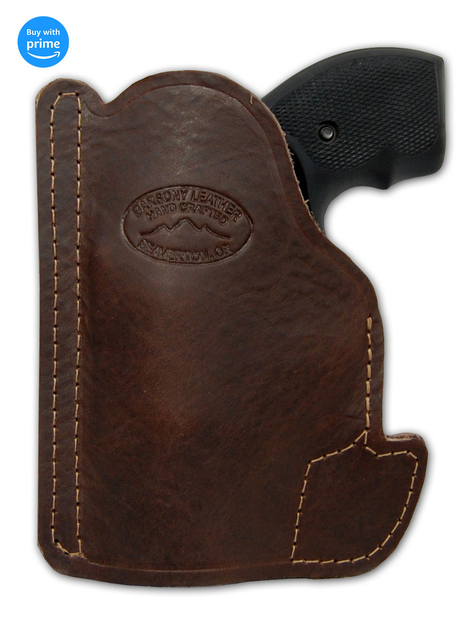 Brown Leather Pocket Holster for S&W 38 Airlight