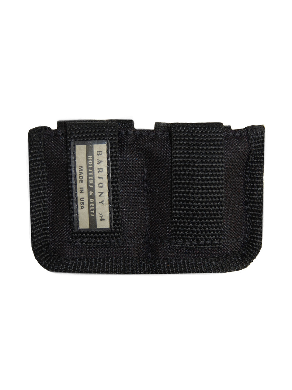 Black Nylon Belt Loop Double Speed Loader Pouch for 7 round .38 .357