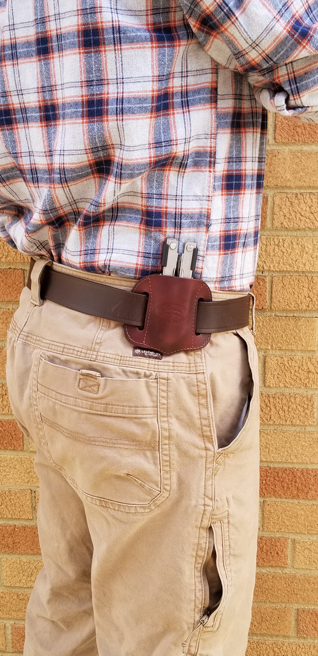 Burgundy Leather Multi-Tool Pancake Sheath