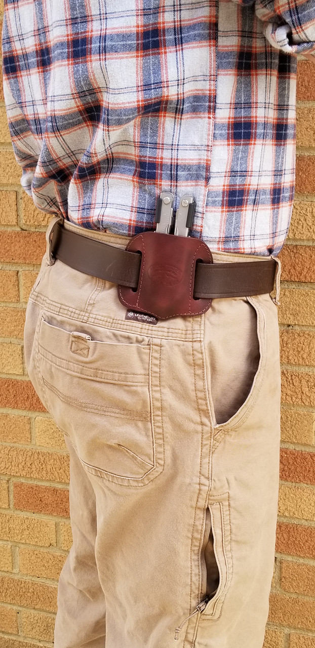 Burgundy Leather Multi-Tool Pancake Sheath