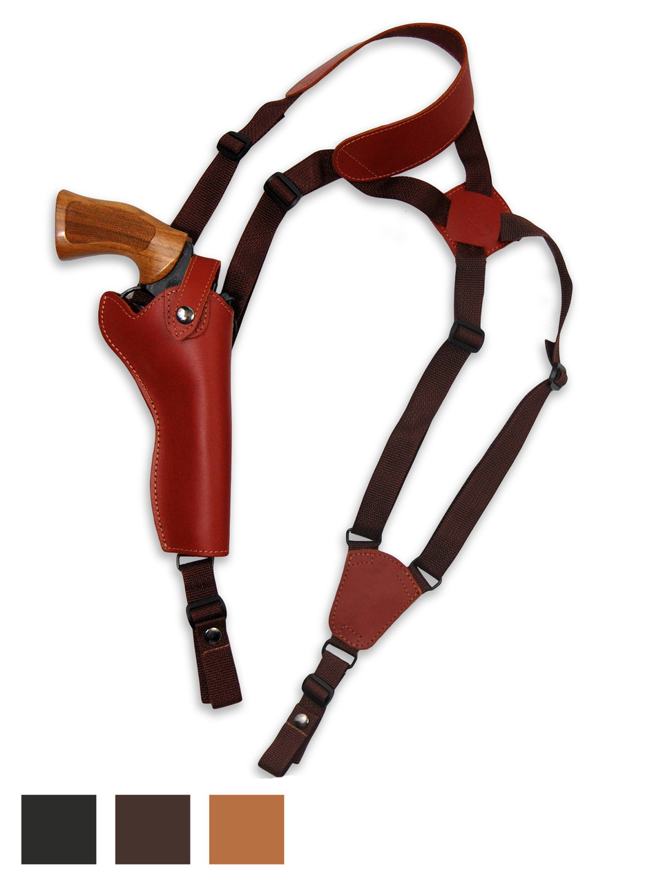 Leather Vertical Shoulder Holster for 6-8" Revolvers