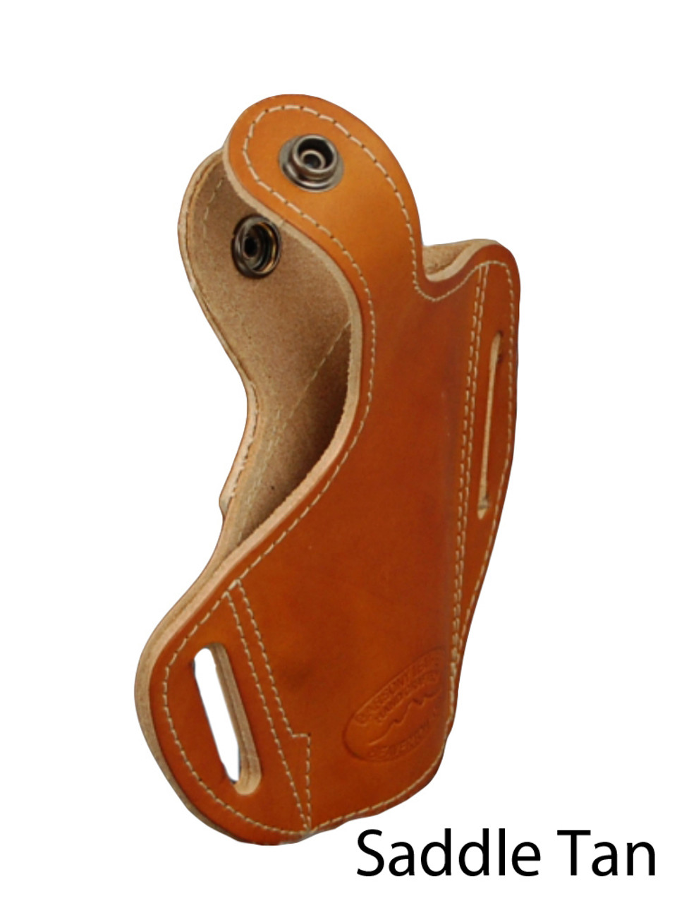 saddle tan leather pancake holster