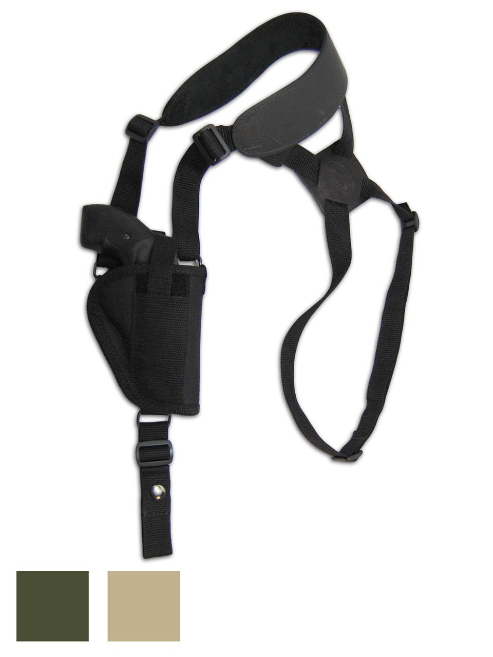 Vertical Shoulder Holster for 2-3" Snub Nose .38 .357 Revolvers