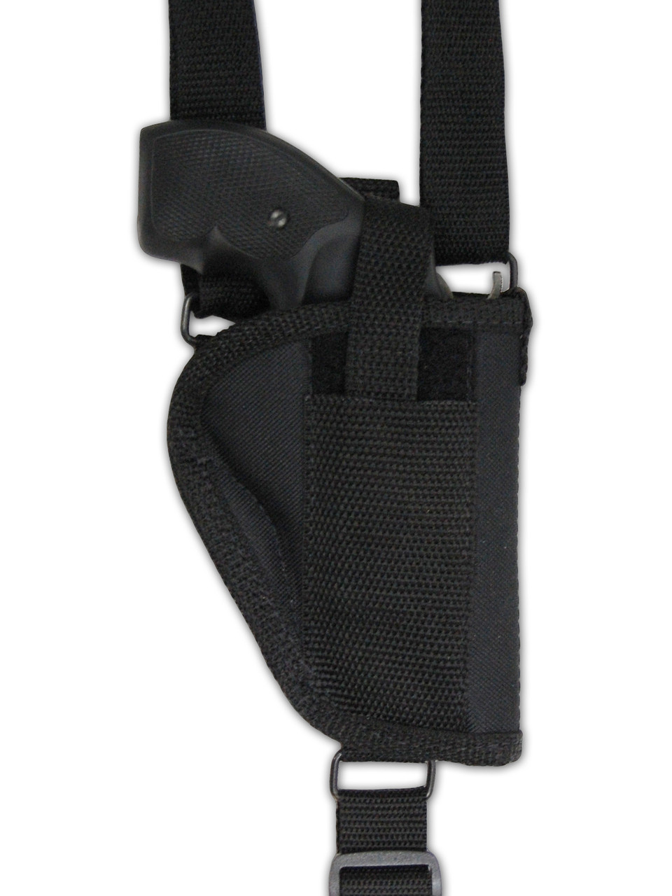 vertical holster for shoulder pad