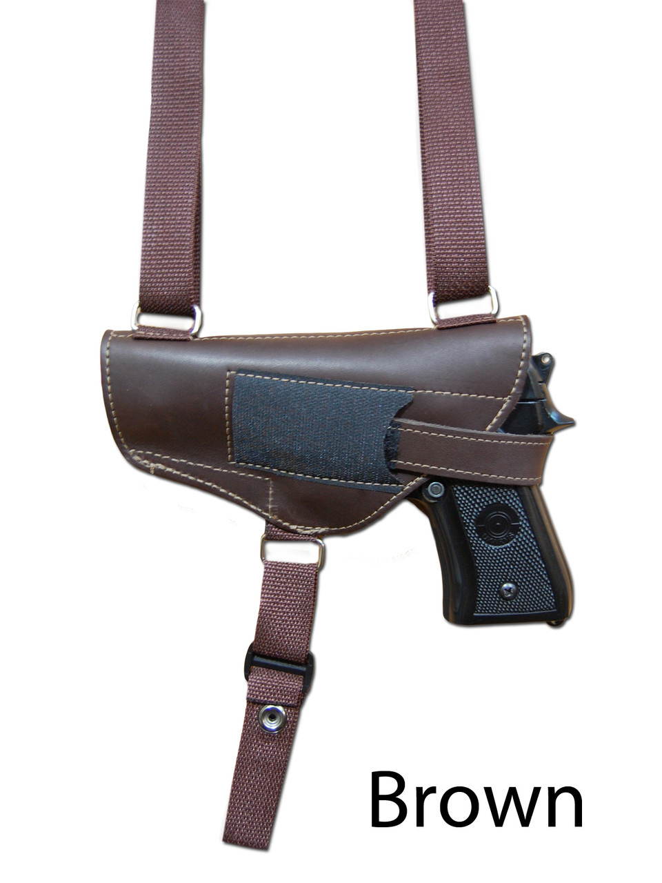 Leather Horizontal Shoulder Holster for Full Size 9mm 40 45