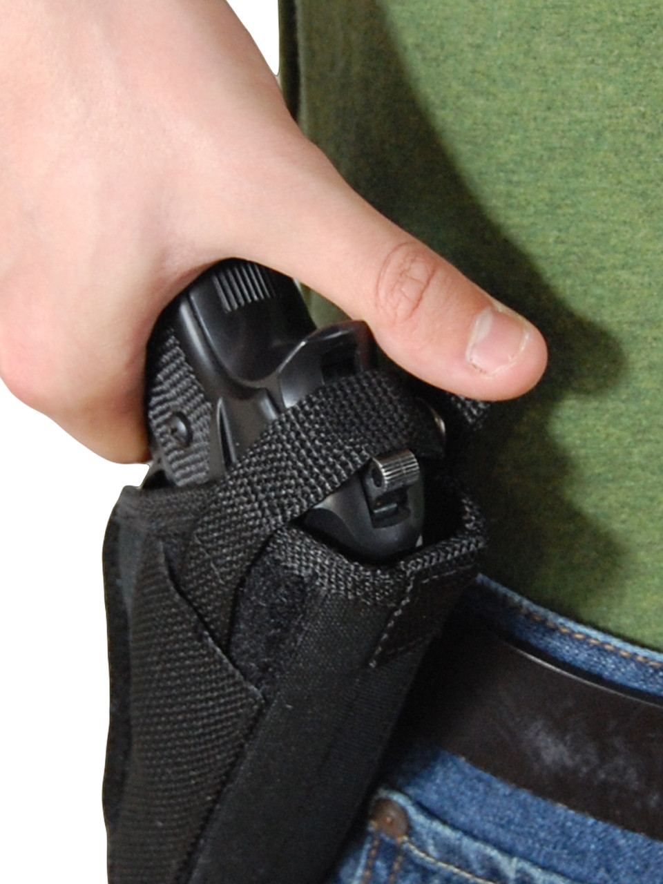 adjustable thumb-break retention strap