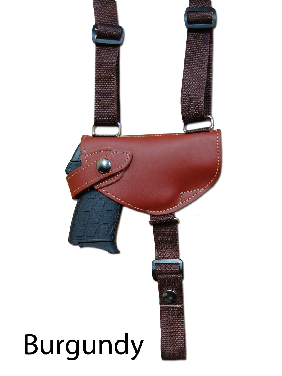 burgundy leather shoulder holster