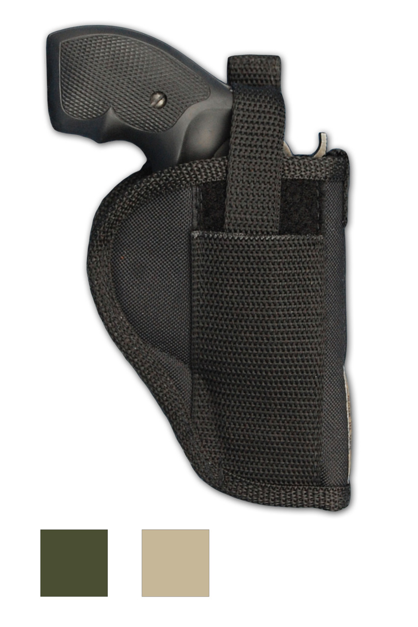 OWB Holster for 2", Snub-Nose .38 .357 Revolvers - available in black, desert sand or woodland green