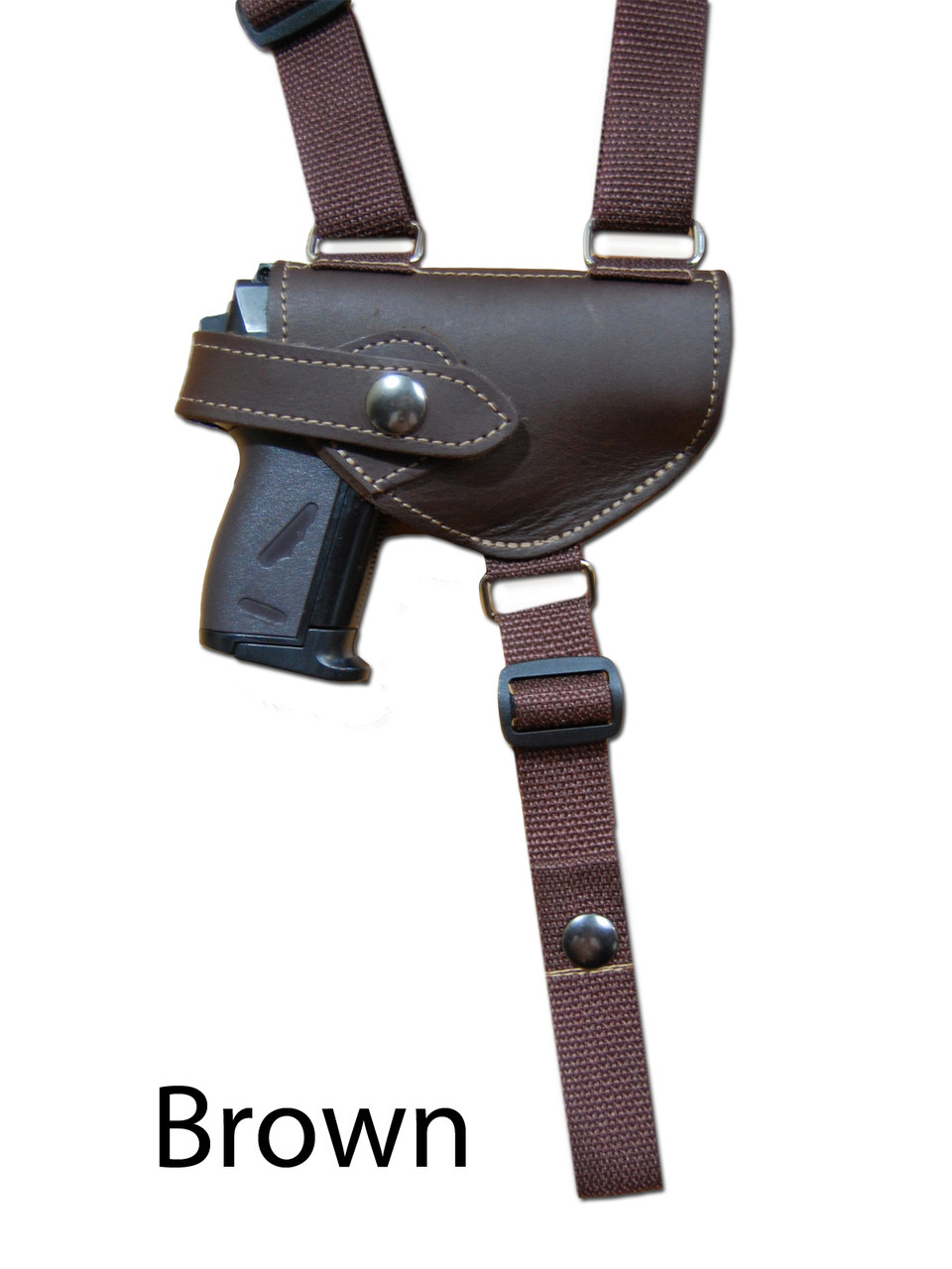 brown leather shoulder holster
