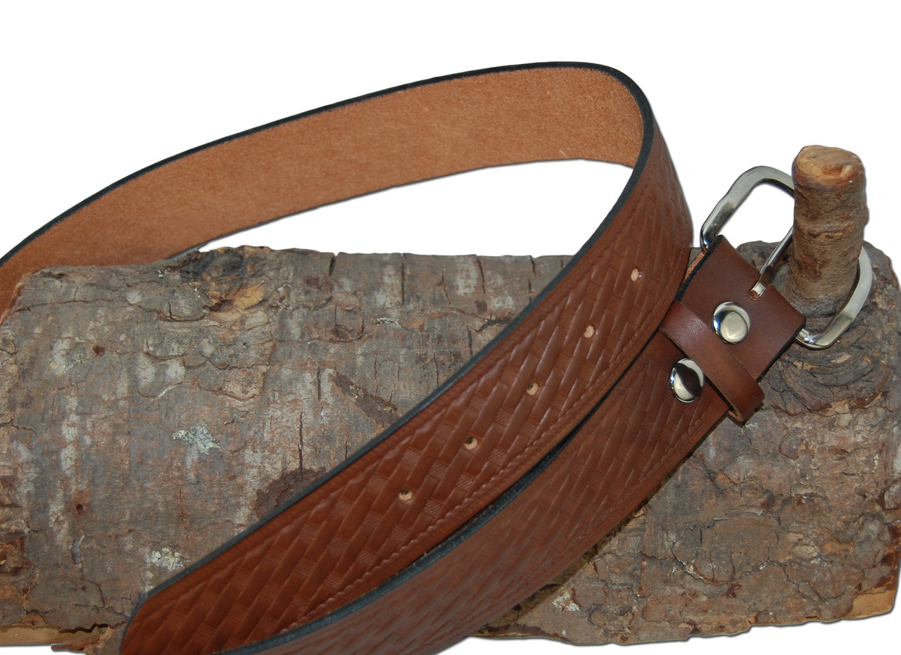 leather basket-weave belt