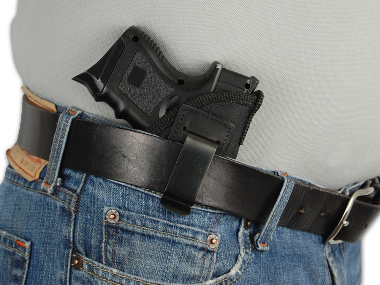 New Inside the Waistband Holster + Single Magazine Pouch for Compact Sub-Compact 9mm .40 .45 Pistols with LASER (#C67-22L)