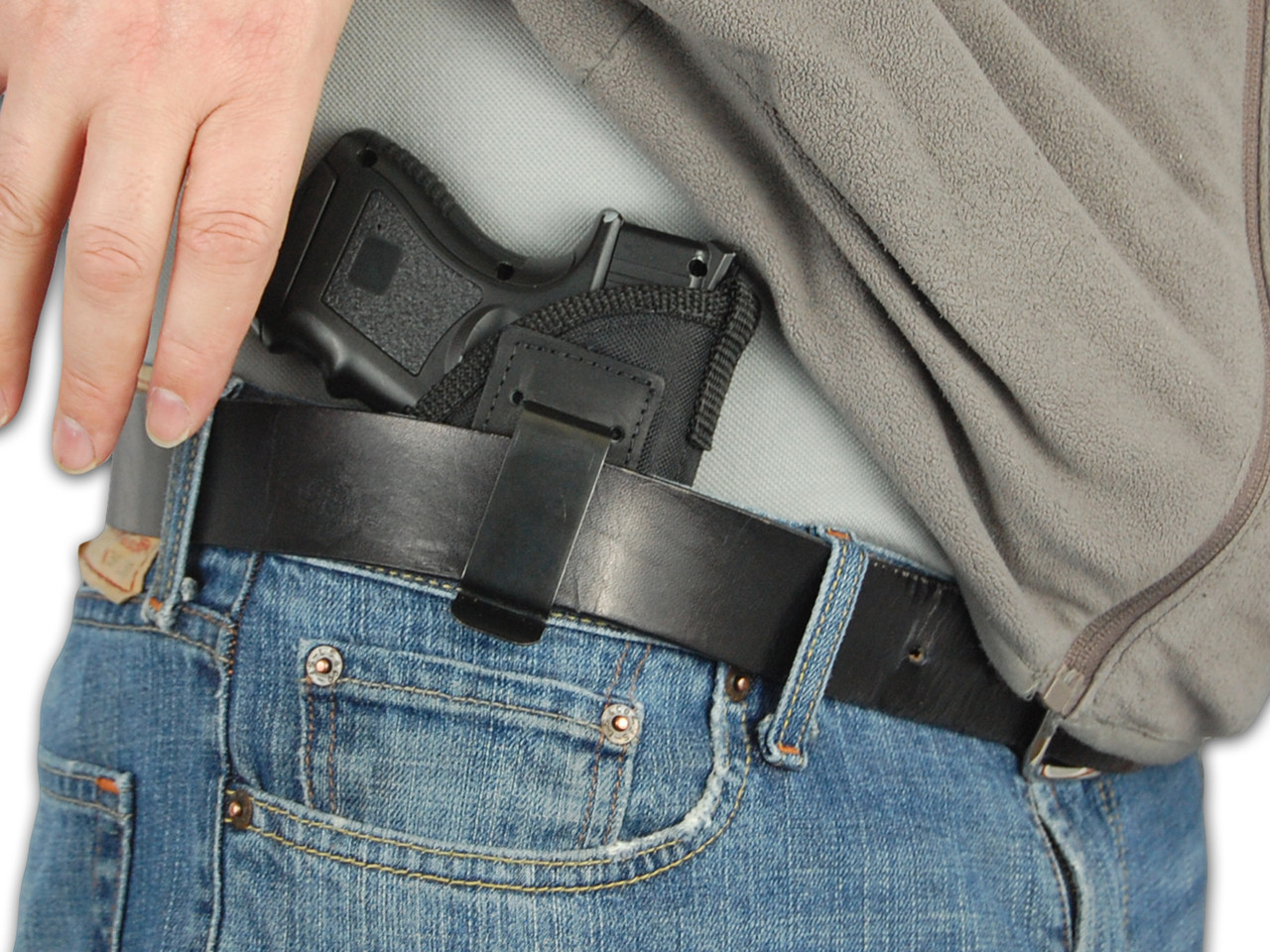 New Inside the Waistband Holster + Single Magazine Pouch for Compact Sub-Compact 9mm .40 .45 Pistols with LASER (#C67-22L)