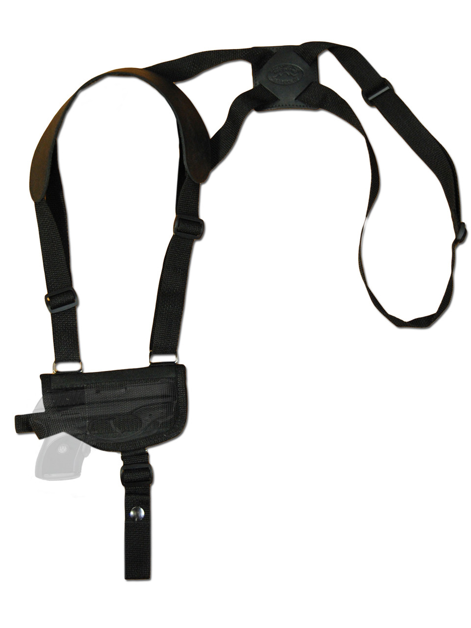 New Horizontal Shoulder Holster for .380 Ultra-Compact 9mm .40 .45 Pistols with LASER (#L42HOR)