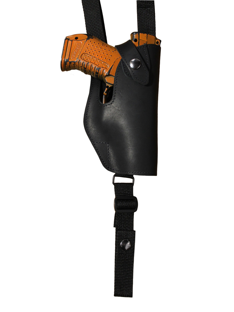 Leather Vertical Shoulder Holster for Compact 9mm 40 45 Pistols