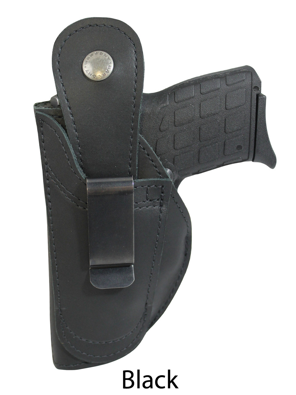 black leather 360Carry ambidextrous holster