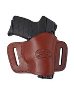 Burgundy Leather Quick Slide Holster for .380 Ultra Compact 9mm .40 .45 Pistols with LASER