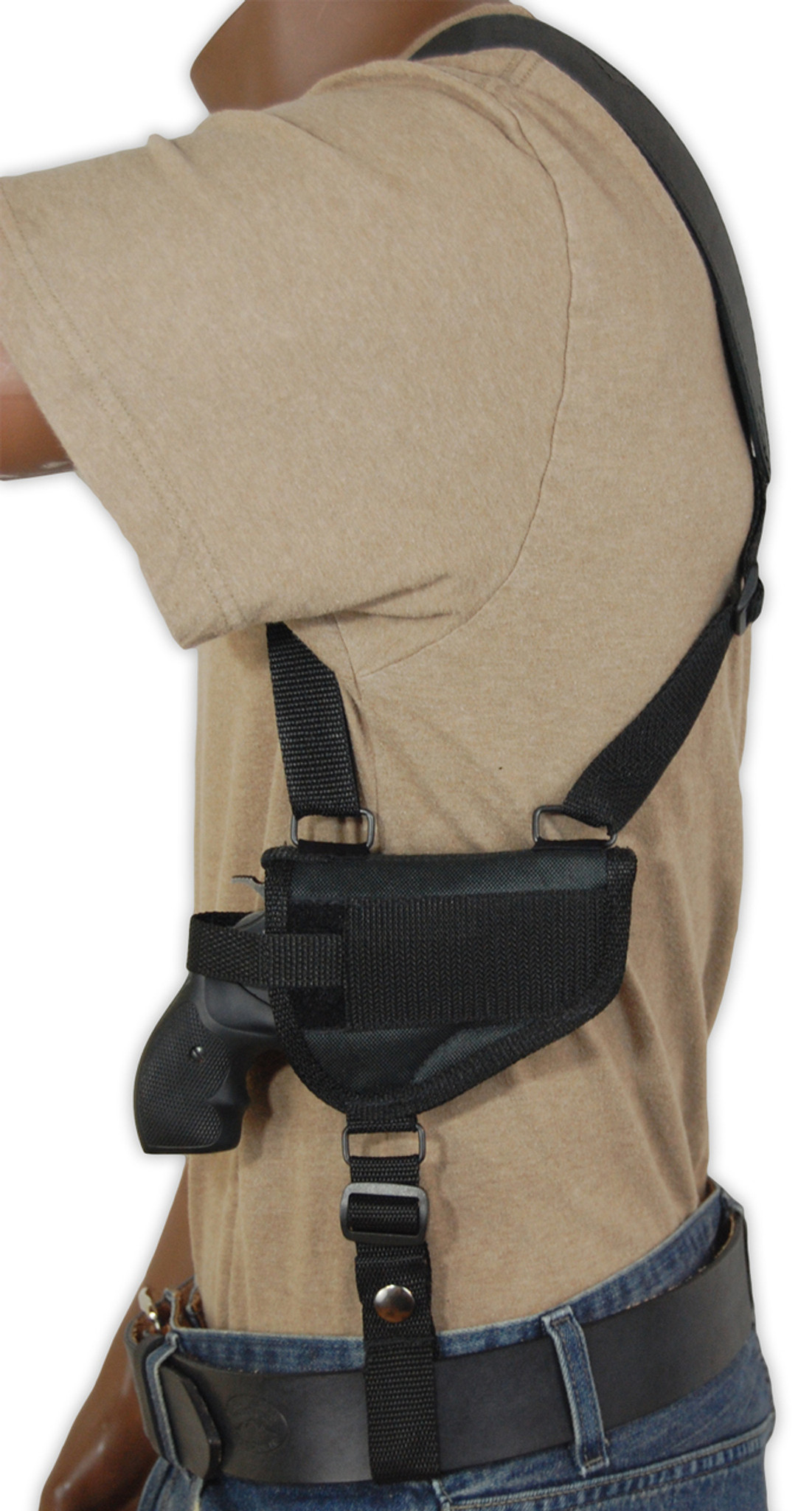 Horizontal Shoulder Holster with Speed-loader Pouch for 2" Snub Nose