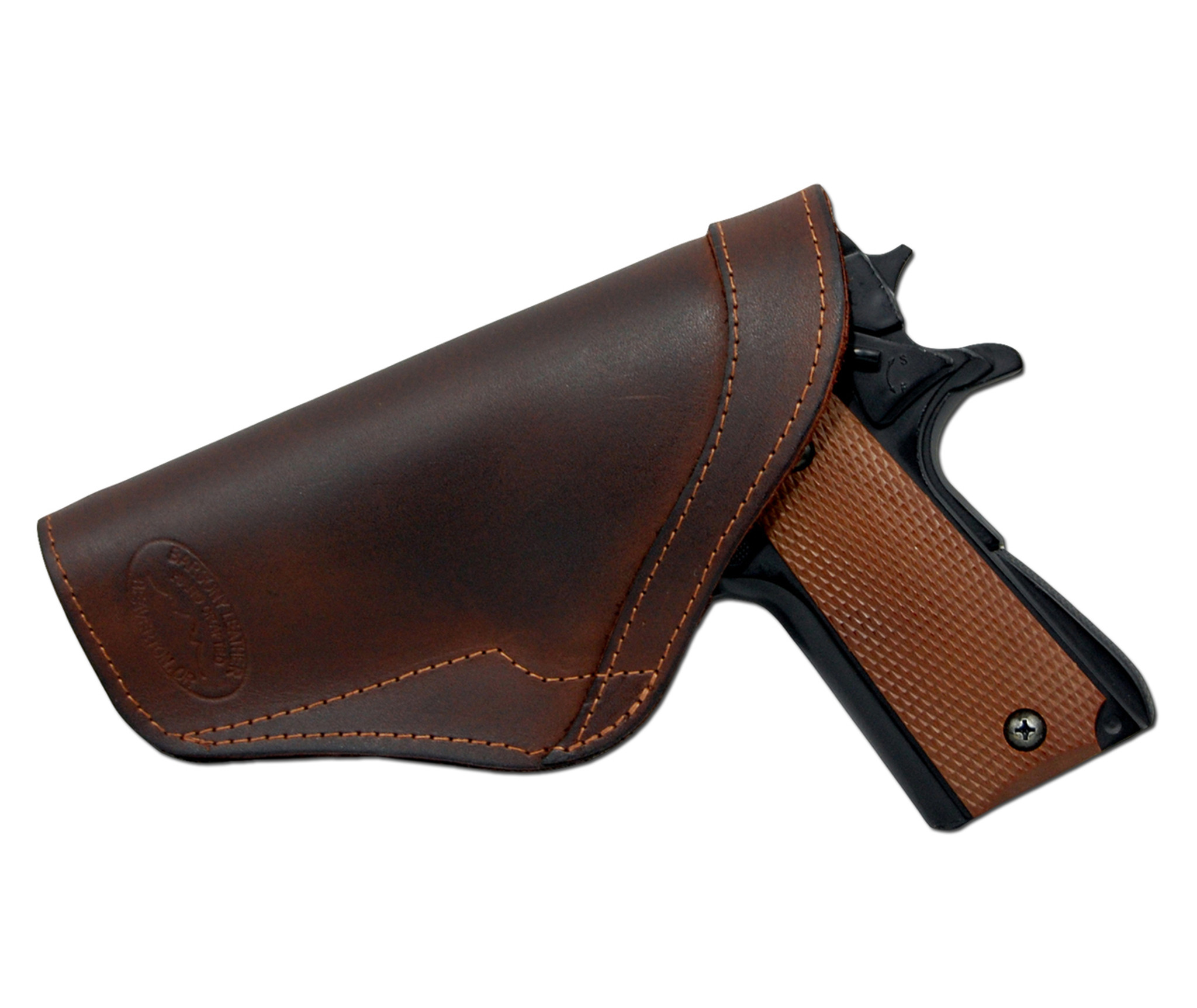 New Brown Leather Tuckable IWB Holster + Magazine Pouch for Full Size 9mm  .40 .45 Pistols (CTU68-32BR)